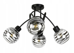 Lampa SUFITOWA żyrandol wisząca LOFT plafon szkło