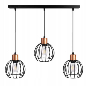 LAMPA wisząca sufitowa ŻYRANDOL ZWIS 3x drut KULA