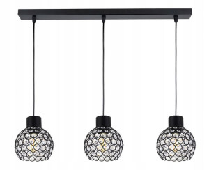 Szklana Lampa Wisząca Sufitowa Żyrandol Kula Led