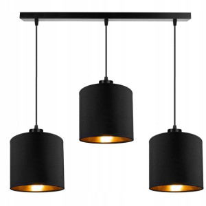 LAMPA WISZĄCA ZWIS żyrandol sufiowa ABAŻUR złoty