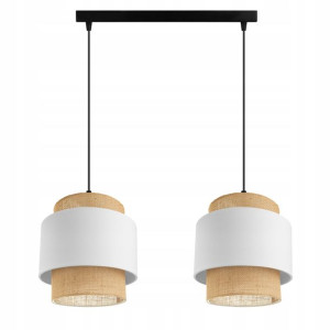 LAMPA WISZĄCA ZWIS żyrandol sufiowa Abażur 2xE27