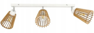 Lampa plafon żyrandol ruchomy sufit 3 Drewno eko