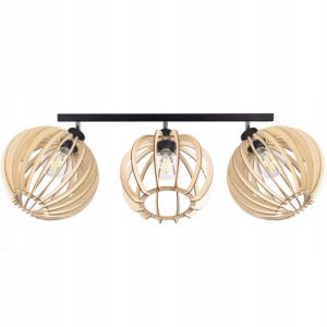 Lampa Wisząca Sufitowa Żyrandol Drewniana Boho
