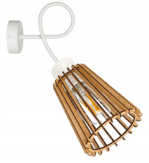 Lampa kinkiet żyrandol na 1x E27 stały LOFT Drewno