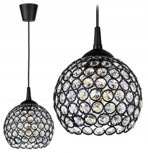 Szklana Lampa Wisząca Sufitowa Żyrandol Kula Led