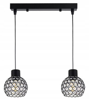 Szklana Lampa Wisząca Sufitowa Żyrandol Kula Led