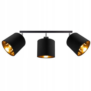 LAMPA plafon ruchomy ŻYRANDOL sufiowa ABAŻUR złoty