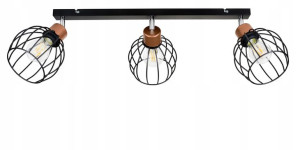 LAMPA PLAFON ŻYRANDOL regulowany BELKA KULA drut