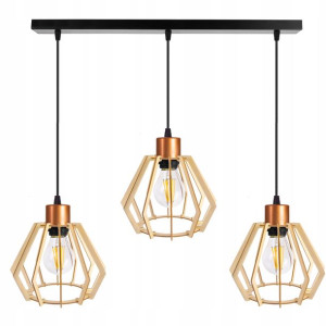 LAMPA WISZĄCA ZWIS żyrandol sufiowa BRYLANT Drewno