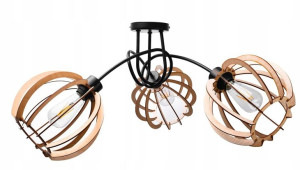 Lampa SUFITOWA żyrandol WISZĄCA LOFT plafon KULA