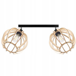 LAMPA plafon ruchomy ŻYRANDOL sufitowa KULA Drewno