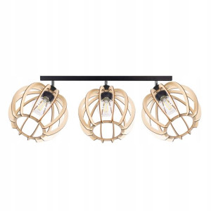 LAMPA plafon ruchomy ŻYRANDOL sufiowa KULA Drewno