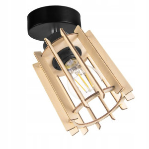 LAMPA KINKIET ścienny ruchomy loft WALEC Drewno