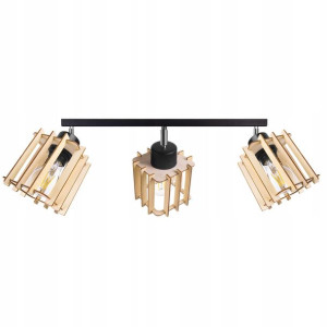 LAMPA WISZĄCA plafon żyrandol sufitowa LOFT Drewno