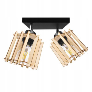 LAMPA WISZĄCA plafon żyrandol sufitowa LOFT Drewno