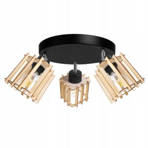 LAMPA WISZĄCA plafon żyrandol sufitowa LOFT Drewno