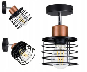 LAMPA sufitowa żyrandol plafon LOFT drut SPRĘŻYNA