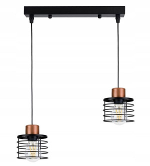 LAMPA wisząca sufitowa ŻYRANDOL ZWIS drut SPRĘŻYNA