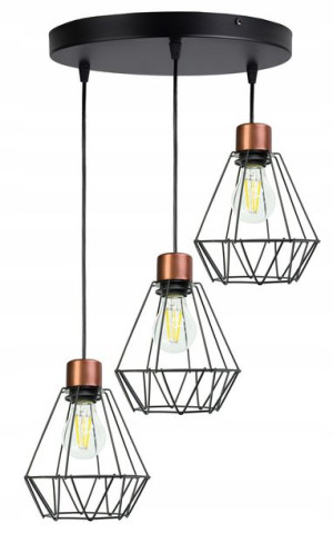 Lampa Wisząca Sufitowa Żyrandol Zwis Brylant Drut