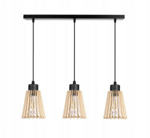 Lampa wisząca zwis żyrandol sufitowa LOFT Drewno 3
