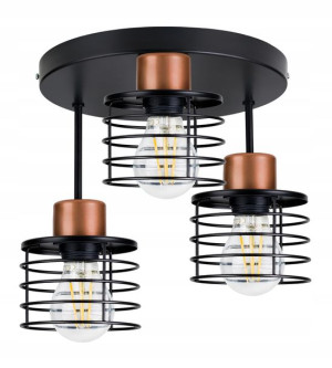 Lampa Plafon Żyrandol Wysoki Loft Drut Sprężyna