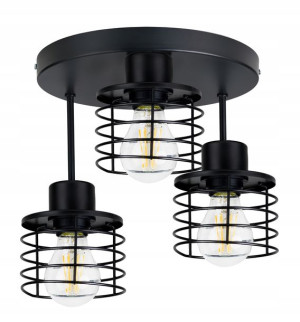 Lampa Plafon Żyrandol Wysoki Loft Drut Sprężyna