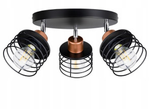 Lampa Plafon Żyrandol Ruchomy Loft Drut Sprężyna
