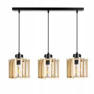 LAMPA WISZĄCA ZWIS żyrandol sufitowa LOFT Drewno