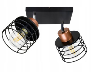 Lampa Plafon Żyrandol Ruchomy Loft Drut Sprężyna