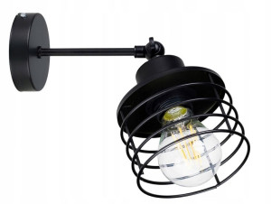 LAMPA KINKIET ŚCIENNY ruchomy loft drut SPRĘŻYNA