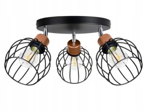 LAMPA sufit PLAFON ŻYRANDOL regulowany loft KULA
