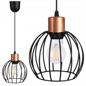 LAMPA WISZĄCA ZWIS żyrandol sufit loft drut KULA