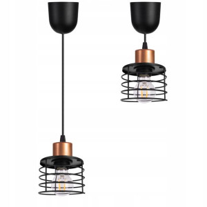 LAMPA WISZĄCA ZWIS żyrandol sufitowa loft SPRĘŻYNA