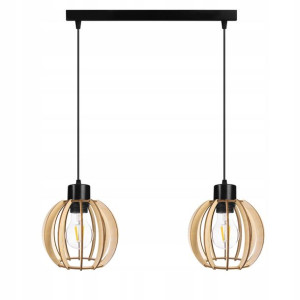 LAMPA WISZĄCA ZWIS żyrandol sufitowa LOFT Drewno