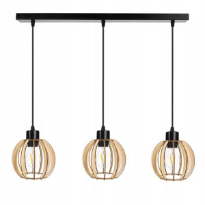LAMPA WISZĄCA ZWIS żyrandol sufitowa LOFT Drewno