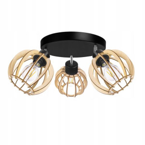 LAMPA WISZĄCA plafon żyrandol sufitowa LOFT Drewno