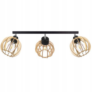 LAMPA WISZĄCA plafon żyrandol sufitowa LOFT Drewno
