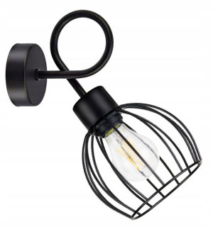 LAMPA KINKIET E27 ścienny stały loft drut KULA