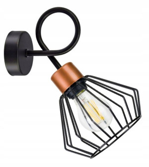 LAMPA KINKIET E27 ścienny stały loft drut BRYLANT