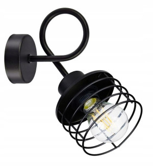 LAMPA KINKIET E27 ścienny stały loft drut SPRĘŻYNA