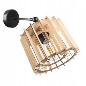 LAMPA plafon sufitowa żyrandol loft WALEC Drewno