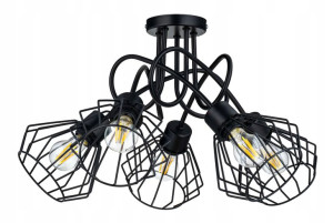 Lampa Sufitowa Żyrandol Wisząca Loft Drut Brylant