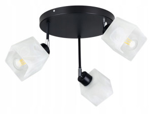 Lampa Sufitowa Plafon Ruch Żyrandol Klosz Szklany