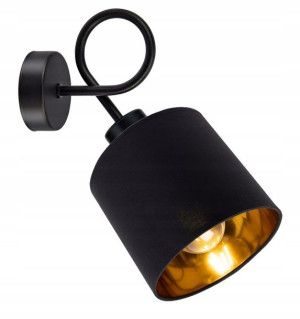 LAMPA KINKIET ścienny STAŁY E27 LOFT ABAŻUR złoty