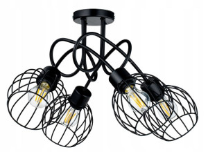 Lampa Sufitowa Żyrandol Wisząca Loft Drut Kula