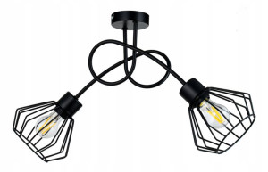 Lampa Sufitowa Żyrandol Wisząca Loft Drut Brylant