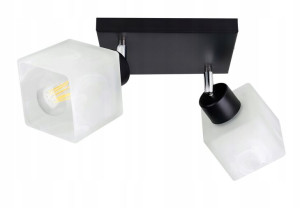 Lampa Sufitowa Plafon Ruch Żyrandol Klosz Szklany