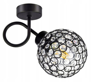 Lampa Kinkiet Ścienny Stały Loft Klosz Kryształ