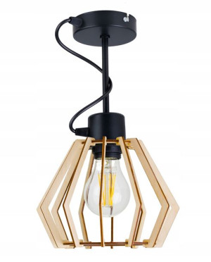 LAMPA WISZĄCA stała żyrandol sufitowa LOFT Drewno