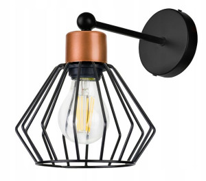 LAMPA KINKIET E27 ścienny stały loft drut BRYLANT
